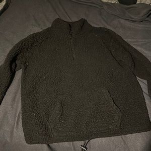 Black Fluffy No Boundaries Sweater